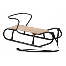    Polnischer Schlitten + Rückenlehne Stark für Abfahrten bis 130 kg