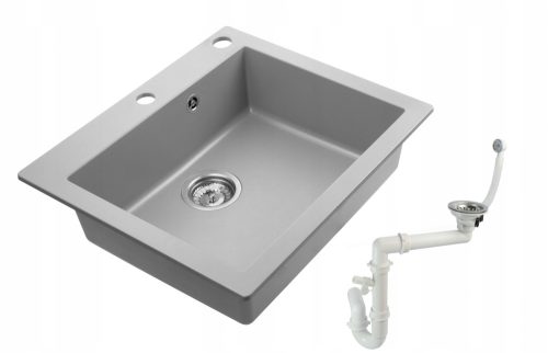 Moderno Annie Einbeckenspüle, weißer Granit