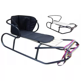  POLNISCHER BASIC-SCHLITTEN MIT RÜCKENLEHNE UND MATRATZE