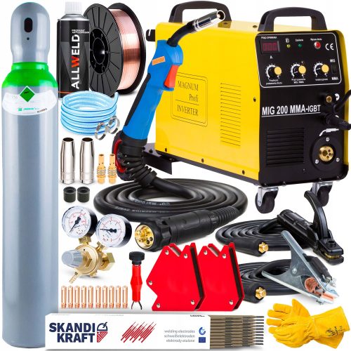 Halbautomatisches MIG/MAG-, MMA-, WIG-Schweißgerät Magnum 30-200 A 230 V