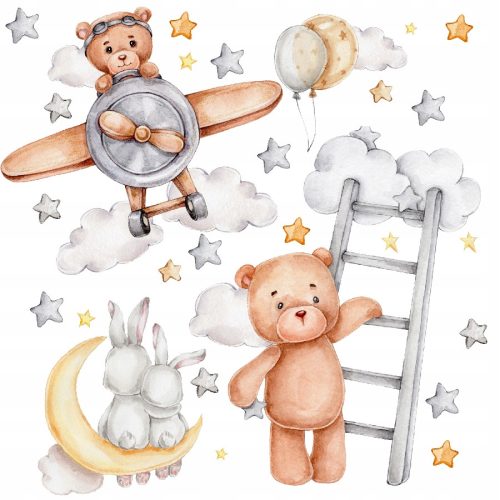 Dekorative Wandaufkleber Wandaufkleber für Kinder, Teddybären 240