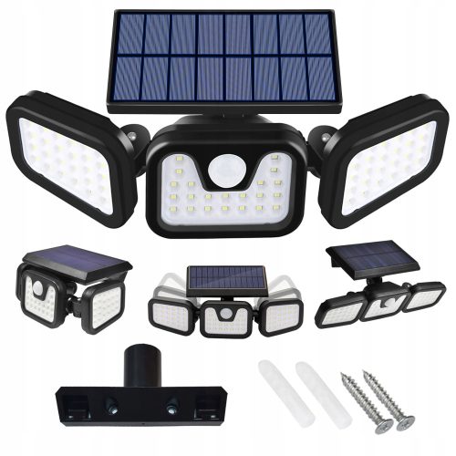  DDK Straßenlaterne solarbetrieben 74 W 6000 lm 27,7 cm