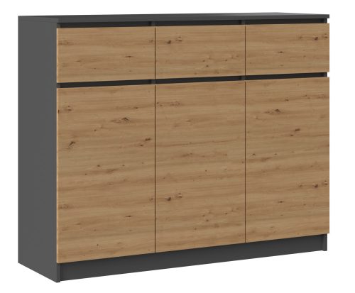  TopEshop 3D3S Kommode 120 x 40 x 97cm Anthrazit matt
