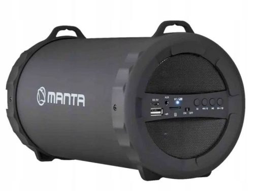  TRAGBARER BLUETOOTH-LAUTSPRECHER DRAHTLOSER BOOMBOX MANTA SPK204FM UKW-RÖHRE