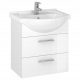 BADEZIMMERSCHRANK MIT HÄNGEWASCHBECKEN, WEISS, 50 cm