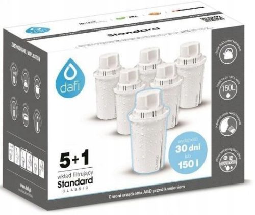  6 STÜCK KLASSISCHE WASSERFILTERPATRONE DAFI für BRITA
