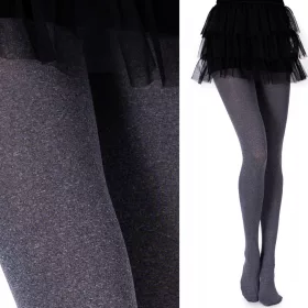  Blickdichte Veloursstrumpfhose 80 den MELANGE GRAPHIT