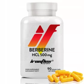   IronFlex Berberin HCL 500mg - 90 vegane Kapseln für Gewichtsreduktion und Gesundheit