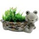  KERAMIKFROSCH MIT TOPF, GARTENDEKO