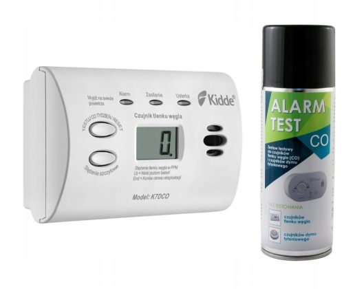 Kidde K7DCO Kohlenmonoxidsensor mit Display + Testgas für Kohlenmonoxid-Rauch-CO-Sensor