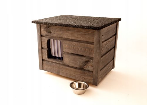  Katzenhaus aus Holz, Brauntöne, rechteckig, 57 cm x 47 cm x 44 cm