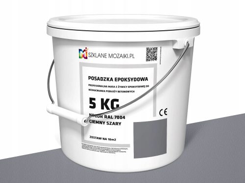 Epoxidharz-Glasmosaike 5 kg grau
