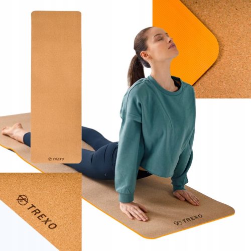  TREXO Cork TPE Yogamatte 6 mm