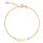  585 Gold Doppelarmband, Flügelgravur