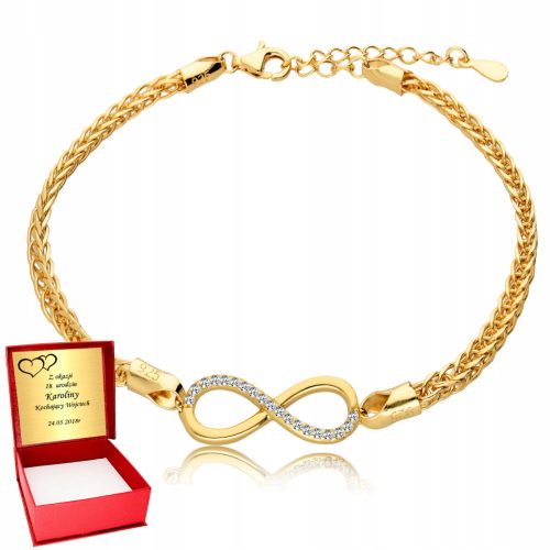  925er Goldarmband mit Infinity-Gravur