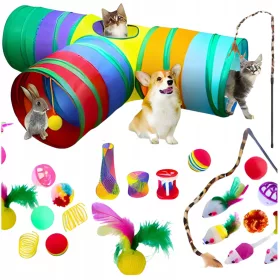  BestHurt Katzentunnel-SET SPIELZEUG FÜR KATZEN