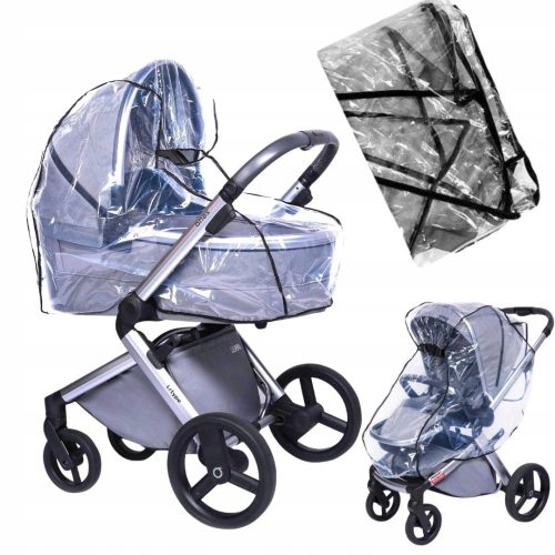  2IN1 REGENSCHUTZFOLIE FÜR GONDEL UND KINDERWAGEN