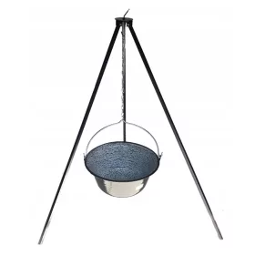  UNGARISCHER EMAILLIERT-KESSELSTÄNDER FÜR GULASCH 8L