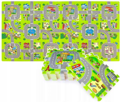  iKido EVA-Schaumpuzzle City 2 Jahre + 18 Elemente 30 x 30 cm