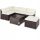 Ein Satz Garten- und Terrassenmöbel Casaria Technorattan Gartenmöbel-Set, Beige, 16-tlg.