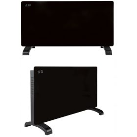    GLASPANEEL-Heizkörper Silvercrest-Konvektor SCHWARZER KONVEKTOR FERNKONVEKTOR