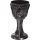  Gotischer schwarzer Kelch mit Halloween-Totenkopf, 19 cm