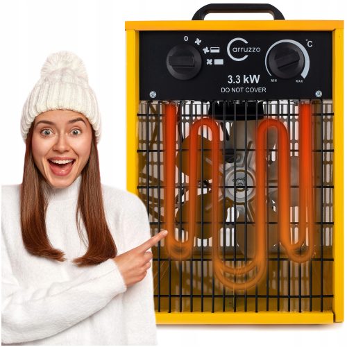 Carruzzo Elektroheizung Heizlüfter Farelka Heizung 3300 W