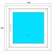 PVC-FENSTER 650x650 RU WEISS, RECHTS