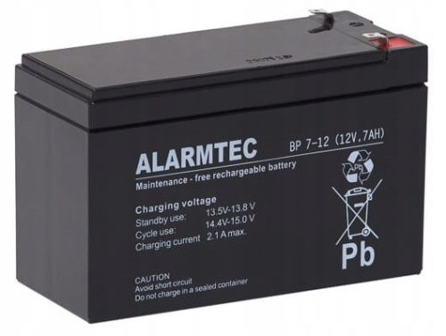 BATTERIE ALARMTEC BP 7 Ah 12 V 7-12