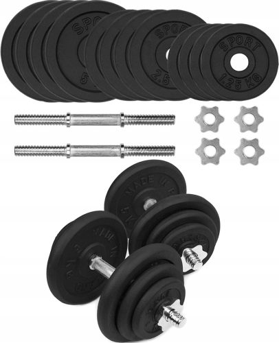  Verstellbare Gusseisenhanteln SportForFun 2x 20 kg