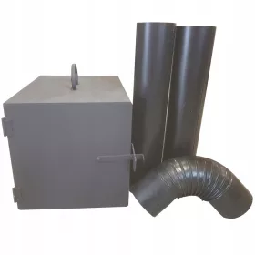  GROSSER KAMIN 40/30/30 OFEN 2 ROHR RÄUCHERKAMMER KNIE