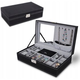  Korbi-Schmuckkästchen, schwarz, 10x21x34 cm