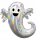  GHOST Folienballon, Silber Irisierendes Holo XL