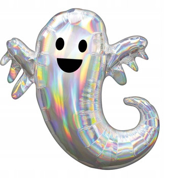  GHOST Folienballon, Silber Irisierendes Holo XL