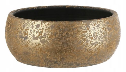  Edelman-Blumentopf 37 cm x 37 x 15 cm, Keramik, Gelb- und Goldtöne
