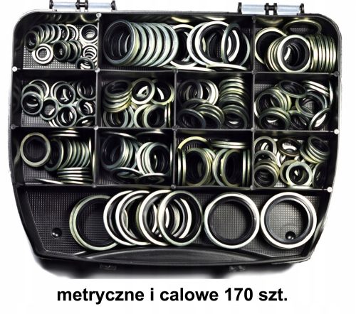 Satz Metall- und Gummischeiben 170-tlg.