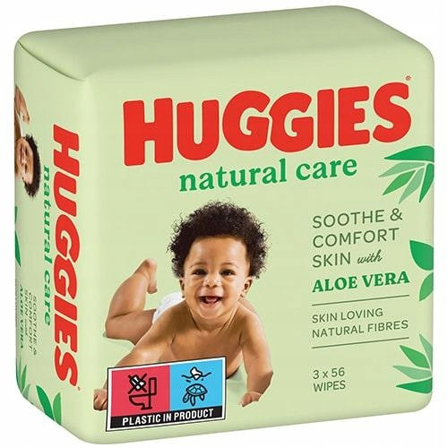  HUGGIES NAT CARE 2+1 FEUCHTIGKEITSSCHAL 3X56ST