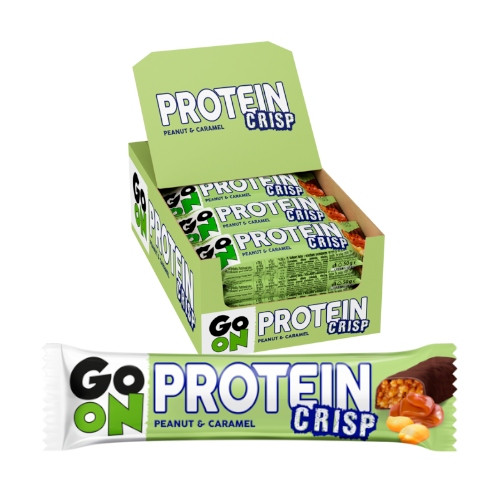 Proteinriegel GO ON Crisp - Mit Erdnuss und Karamell, 50g 24 Stück