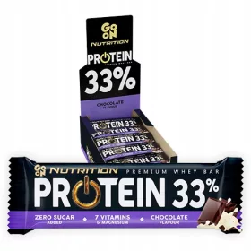   Proteinriegel 33% Schokolade, 50g - 25 Stück, Reich an Vitaminen und Magnesium
