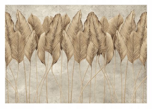  Fototapete LEAVES FEATHERS 3D Betonimitation 368x254