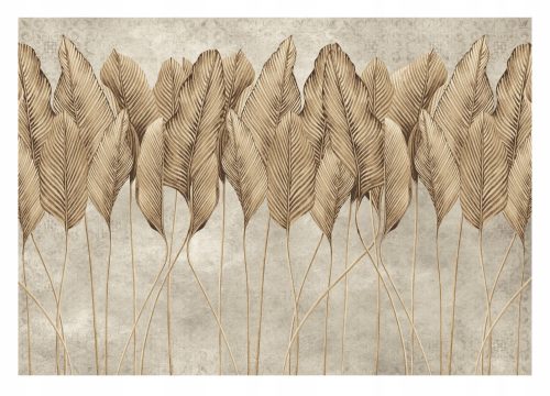 Fototapete LEAVES FEATHERS 3D Betonimitation 416x254