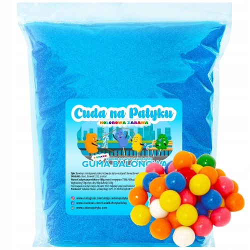  Zuckerwattegerät Miracles on a Stick Bubble Gum Zuckerwatte 1 KG S blau 1 W