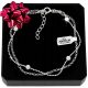  SILBERNES DOPPELKUGEL-ARMBAND, 925 SILBER
