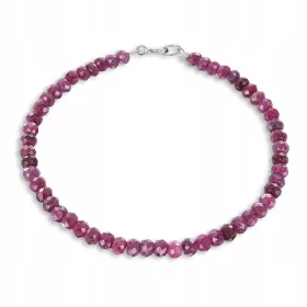  Armband mit natürlichen Rubinen, facettierte Ringe, 4 mm