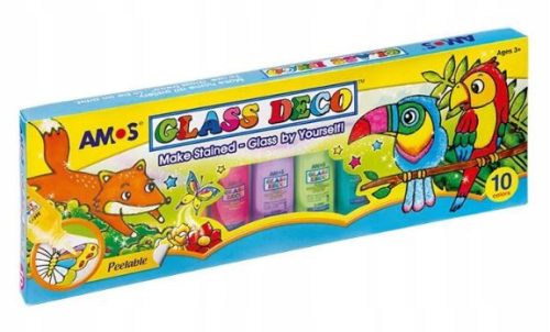  Amos Glasfarben 10 Stk. x 22 ml