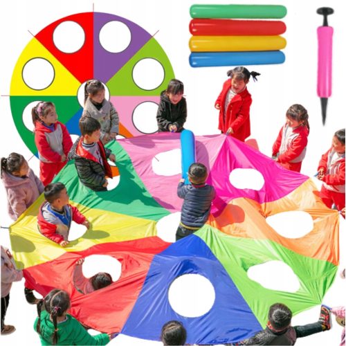  ANIMATIONSSCHAL, LEICHTER FALLSCHIRM, 5 m, 24 Griffe