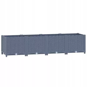    VidaXL Blumentopf 38 cm x 160 x 38 cm Kunststoff Schwarz, Graphit, Braun- und Beigetöne