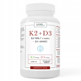   Vitamin K2 MK-7 200µg + D3 100µg 4000IU in MCT-Öl für starke Knochen und Gesundheit