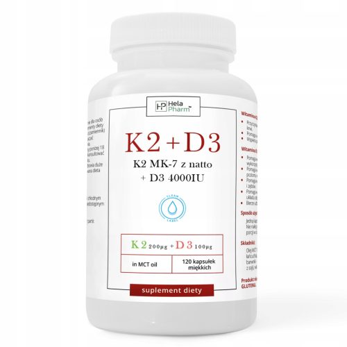 Vitamin K2 MK-7 200µg + D3 100µg 4000IU in MCT-Öl für starke Knochen und Gesundheit