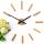 Uhr für zu Hause ModernClock schwarz, Kupfer-Wanduhr, 65 cm